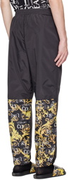 Versace Jeans Couture Black Bonded Trousers