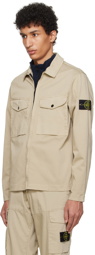 Stone Island Beige Garment-Dyed Jacket
