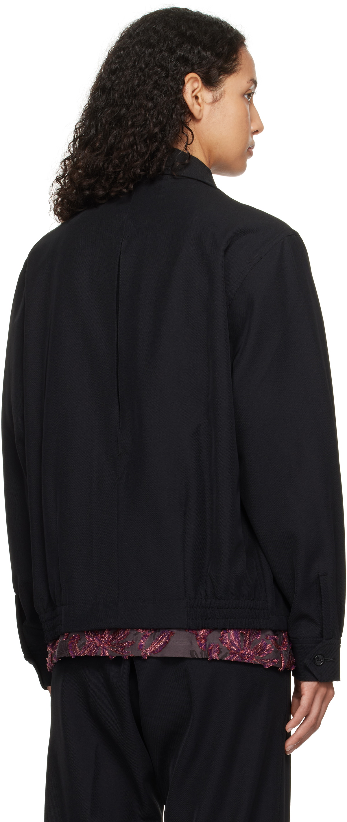 NEEDLES Black Sport Jacket Needles