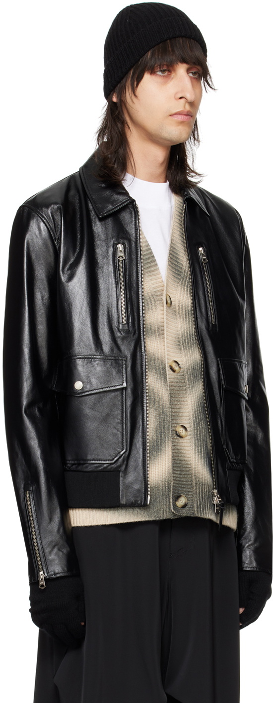 MACKAGE Black Chance Leather Jacket