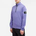 Stone Island Men's Garment Dyed Half Zip Sweat in Lavender