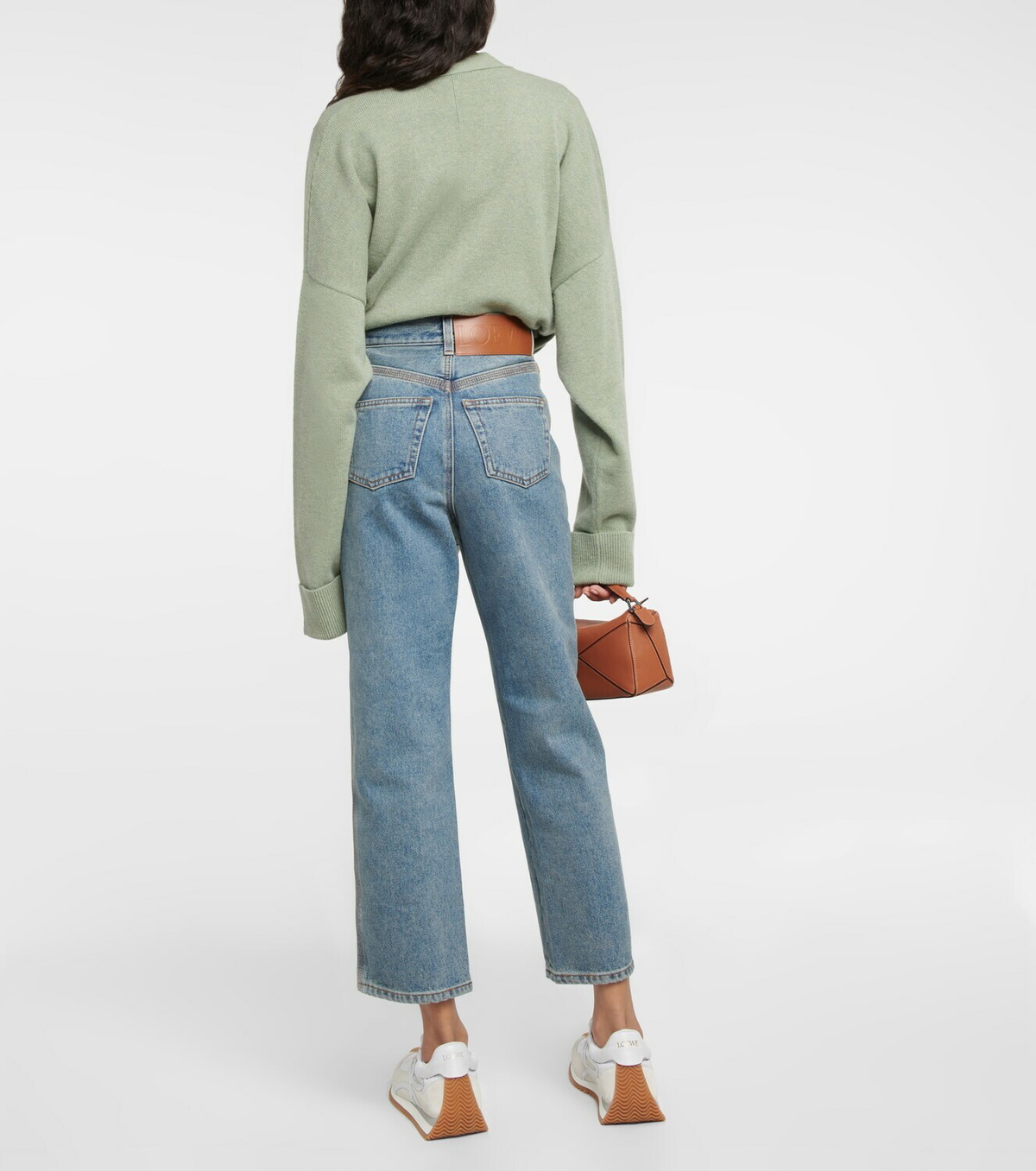 Loewe - Anagram high-rise cropped jeans Loewe