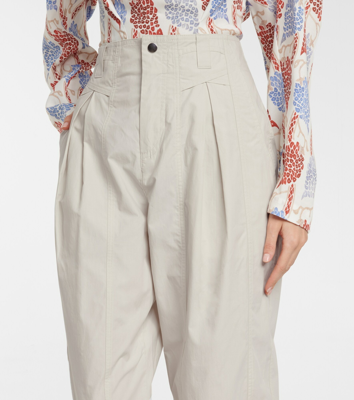 Isabel Marant - Kilandy high-rise slim cotton pants Isabel