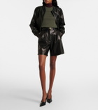 Joseph Quinn leather bomber jacket