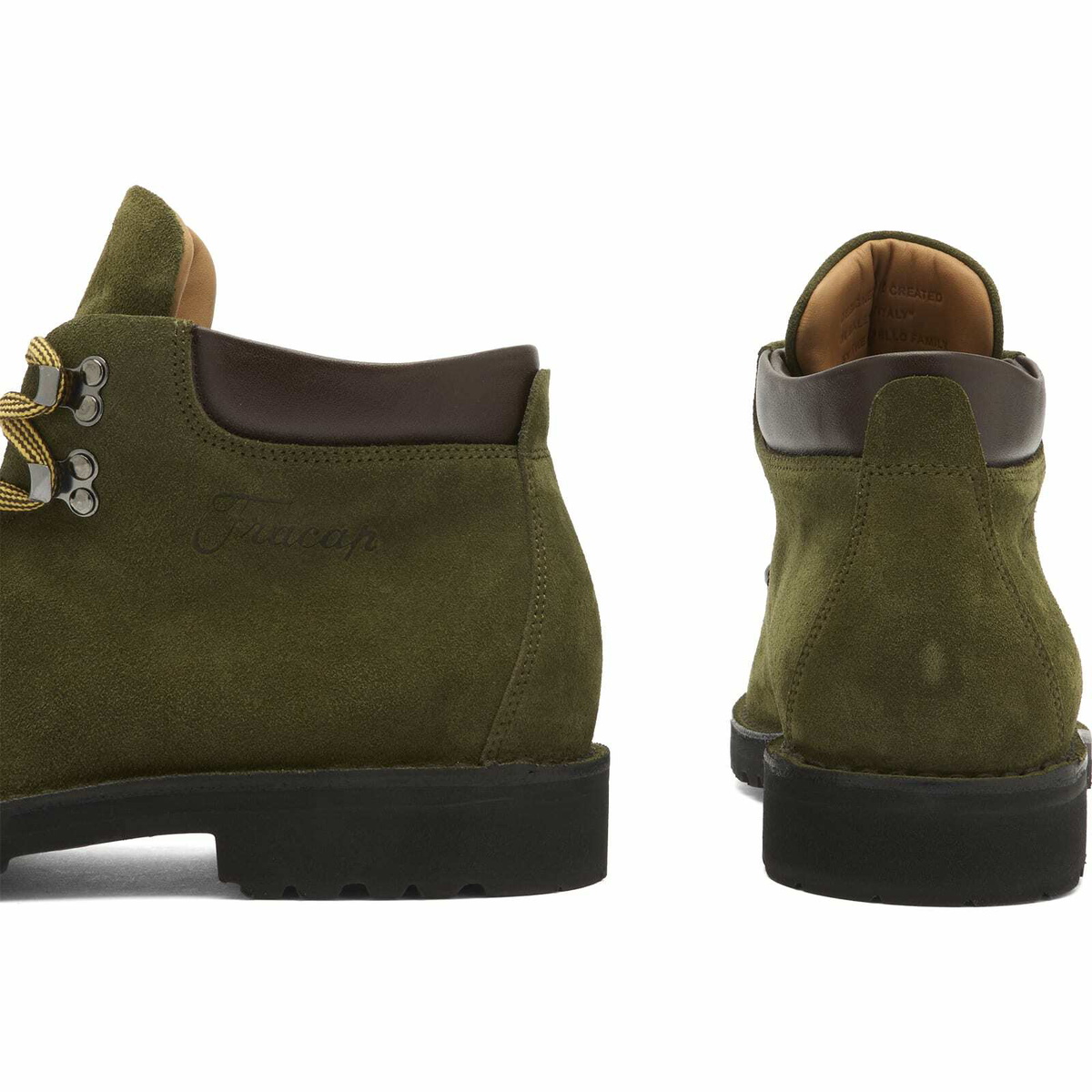 Fracap Men's M128 Commando Sole Scarponcino Boot in Olive Suede