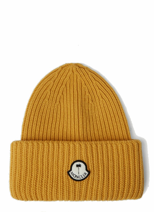 Photo: Logo Patch Beanie Hat in Yellow