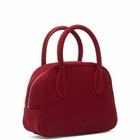 DUNST Women's Suede Boston Bag in Red 