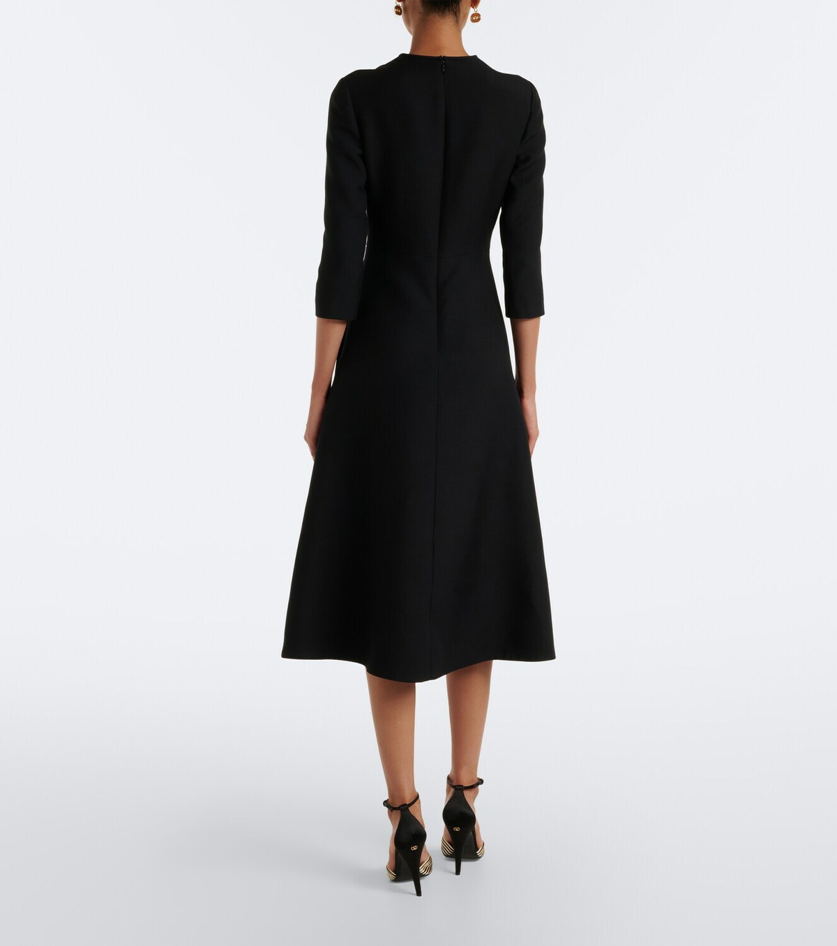 Valentino Crepe Couture embellished midi dress