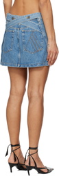 The Attico Blue Denim Miniskirt