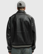 Reternity DISTRESSED LEATHER BOMBER JACKET Black Men