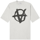 Vetements Men's Double Anarchy T-Shirt in Oyster Mushroom