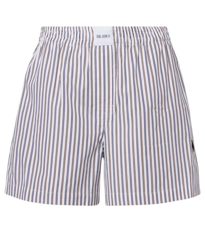 Photo: The Attico Striped cotton shorts
