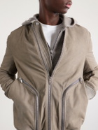 Rick Owens - Bauhaus Leather Zip-Up Flight Jacket - Gray
