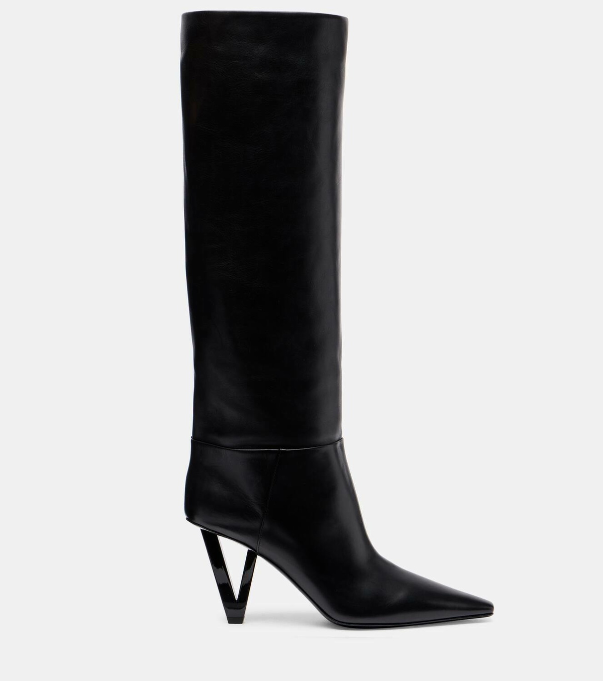 Versace 85 leather knee-high boots
