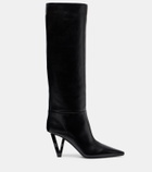 Versace 85 leather knee-high boots