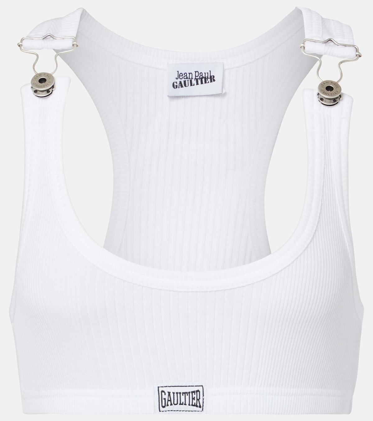 Jean Paul Gaultier Ribbed-knit cotton jersey bra top Jean Paul