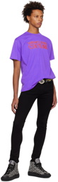 Versace Jeans Couture Purple Bonded T-Shirt
