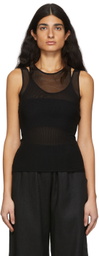 Max Mara Leisure Black Tulle Tempo Tank Top