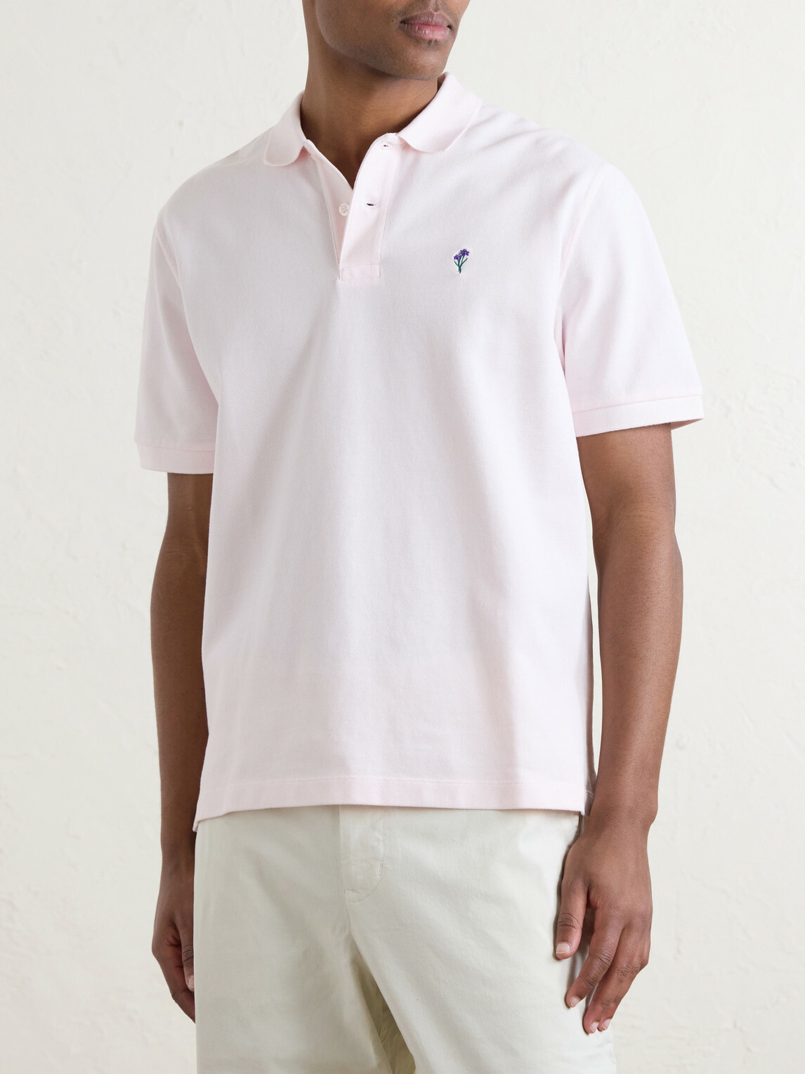 Noah - Logo-Embroidered Cotton-Piqué Polo Shirt - Pink