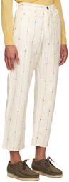 Karu Research Off-White Embroidered Trousers
