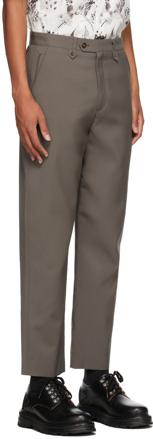 Deveaux New York Grey Wool Wilbur Trousers