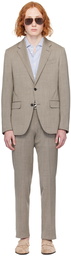 ZEGNA Taupe Notched Lapel Suit