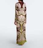 La DoubleJ Kells Swirl jersey maxi dress