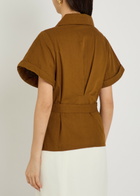 Skiim Eloise Belted Cotton Jacket Light Brown