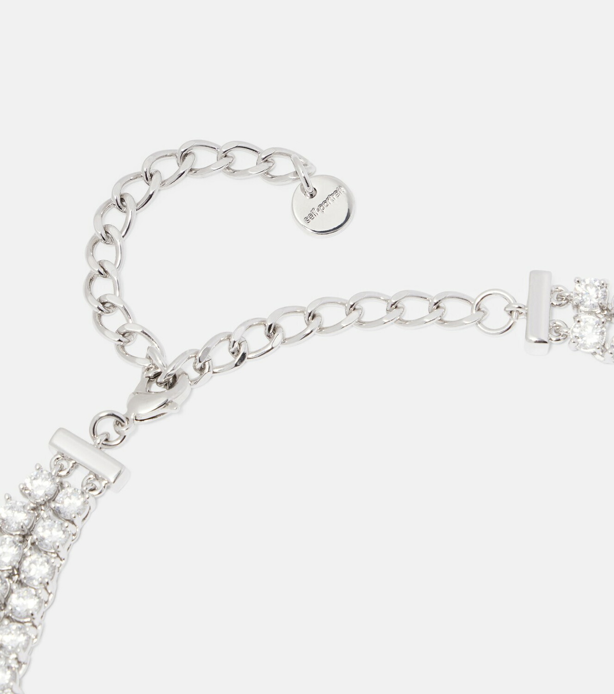 Self-Portrait Bow crystal-embellished choker
