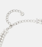 Self-Portrait Bow crystal-embellished choker