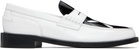 Stefan Cooke White Slashed Boat Shoes