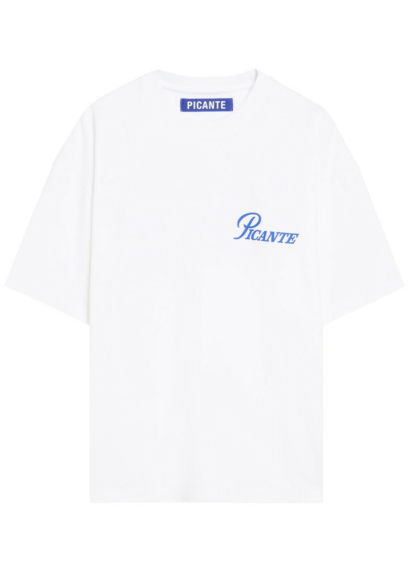 Photo: Picante Record Logo-print Cotton T-shirt White