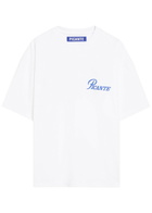 Picante Record Logo-print Cotton T-shirt White