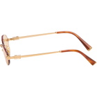 Miu Miu Eyewear Gold Logo Sunglasses