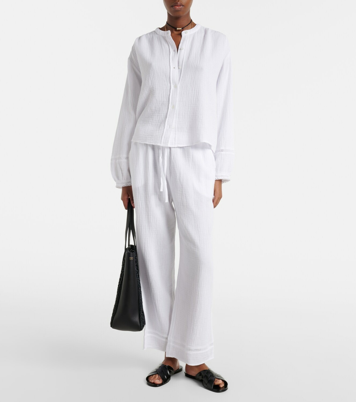 Velvet Calia cotton muslin wide-leg pants