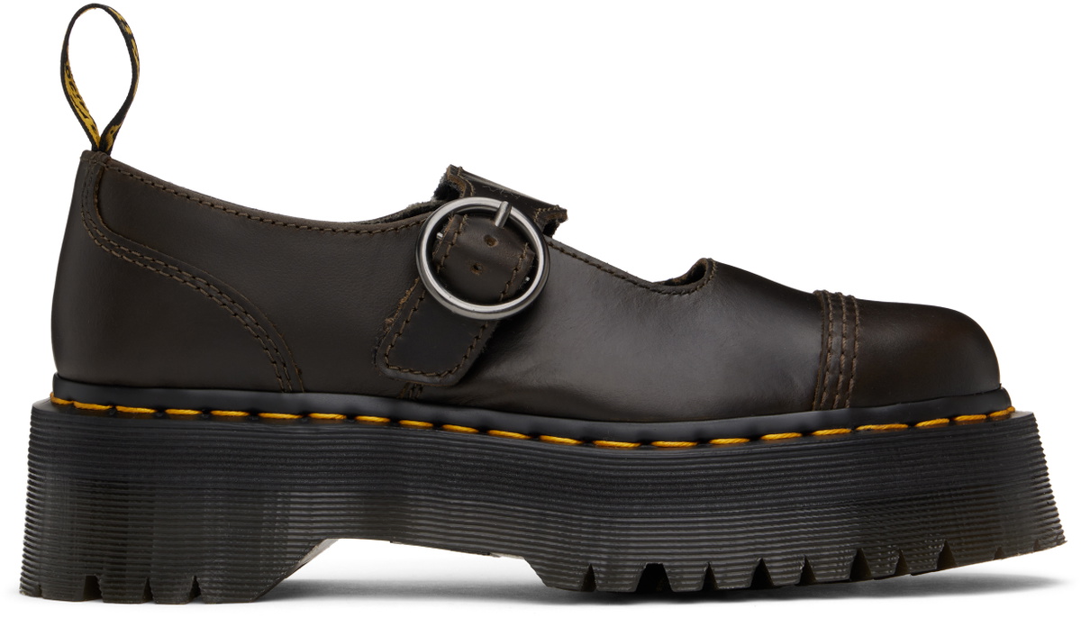 Dr. Martens Dark Brown Leather Buckle Loafers Dr. Martens Black Gilbey Buckle Loafers Dr. Martens main image 2
