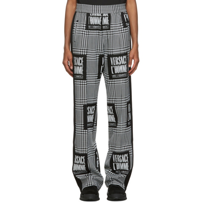 Photo: Versace Black and White Address Plate Track Pants