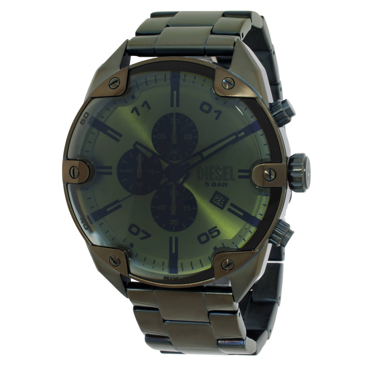 Photo: Diesel Spiked Chronograph Quartz Green Dial Mens Watch DZ4670