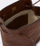 Miu Miu Mini leather bucket bag