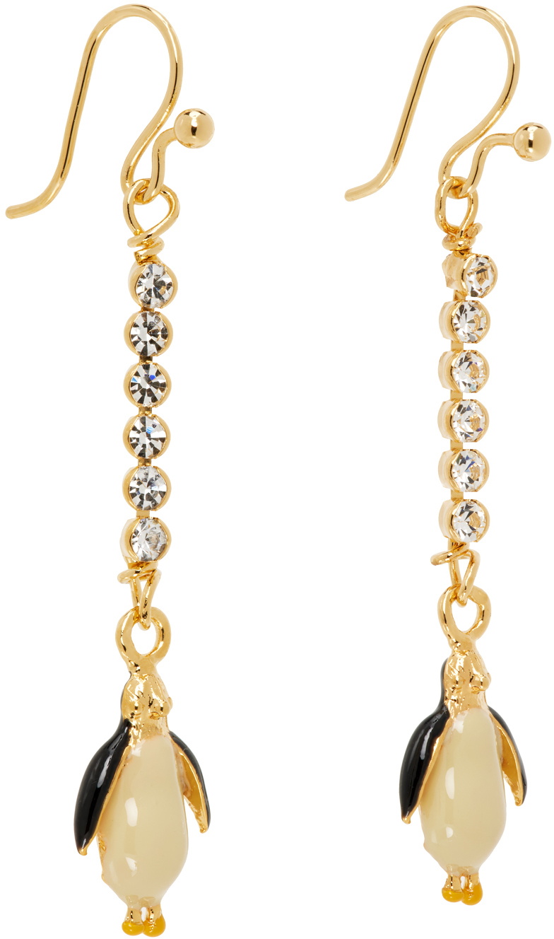 Marni Gold Penguin Earrings Marni
