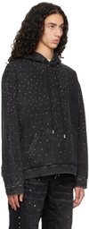 Who Decides War SSENSE Exclusive Black Rhinestone Hoodie