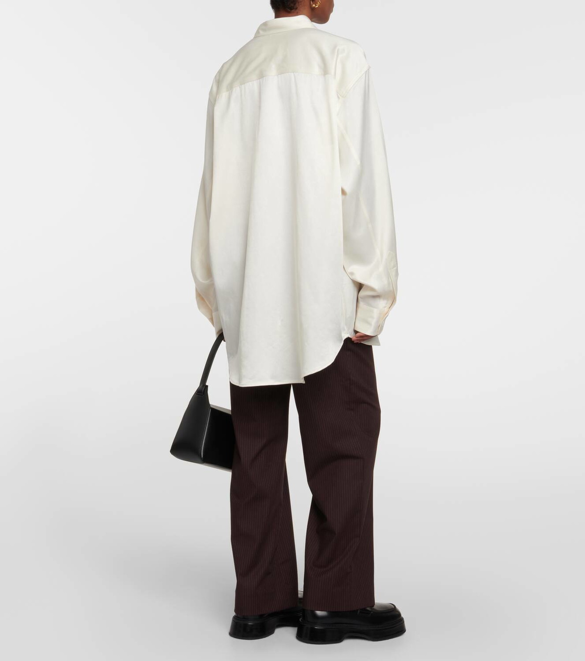 Ami Paris Cupro and wool-blend overshirt