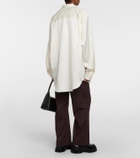 Ami Paris Cupro and wool-blend overshirt