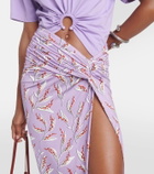 Rabanne Floral wrap skirt