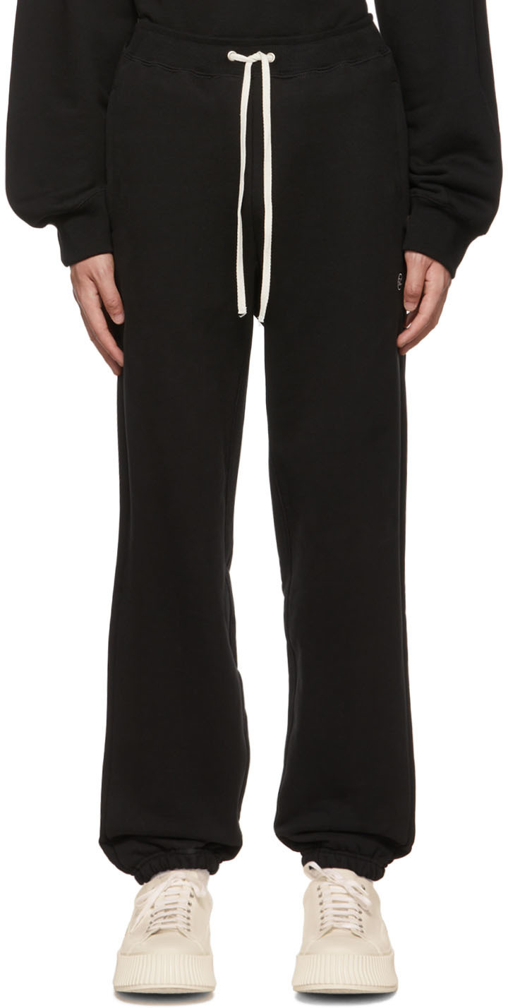 Recto Black Cotton Lounge Pants Recto