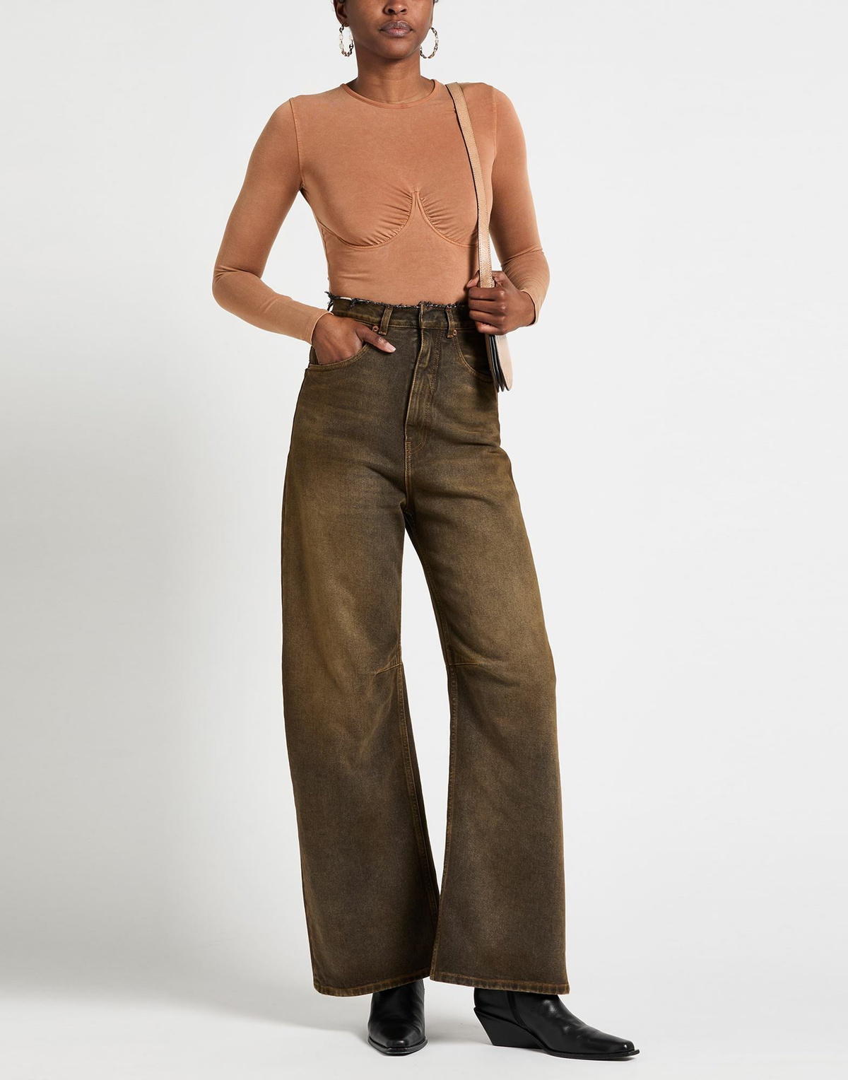 Diesel Womens Bodysuit Camel