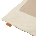ferm LIVING Border Patchwork Cushion in Coffee/Dark Sand 