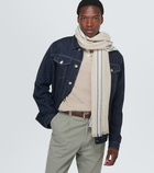 Brunello Cucinelli Striped cashmere scarf