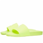 Polo Ralph Lauren Men's Pony Player Pool Slide in Safety Yellow/White
