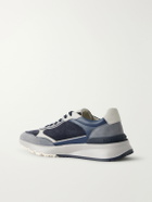 Brunello Cucinelli - Leather and Suede Sneakers - Blue